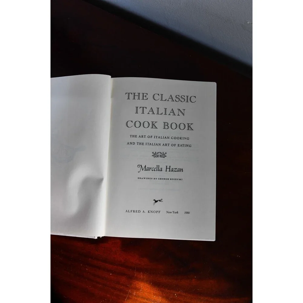 The Classic Italian Cook Book by Marcella Hazan, Vintage Hardcover Dust Jacket